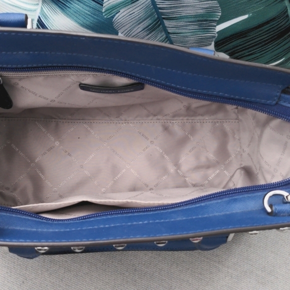 Michael Kors MD Studded TZ Satchel Handbag with Wallet Blue - Picture 10 of 12